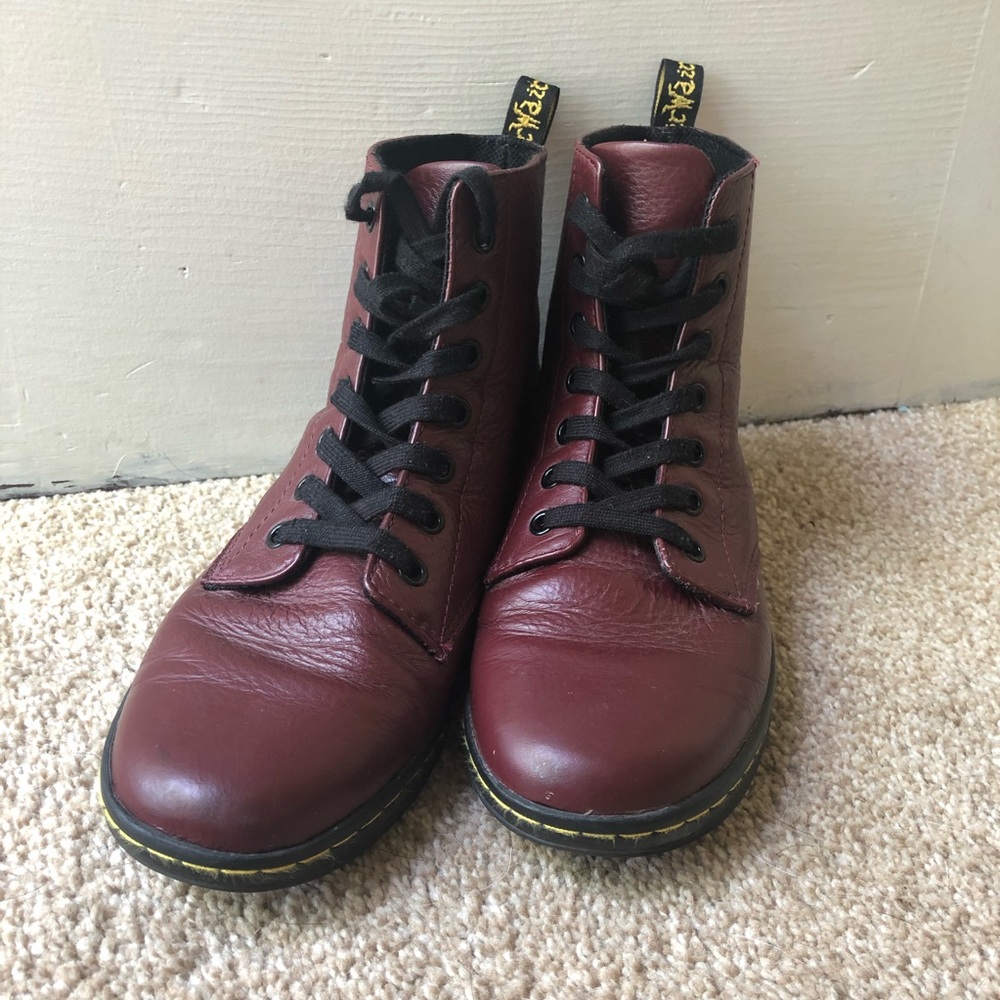 Dr. Martens Leyton Burgundy Boots